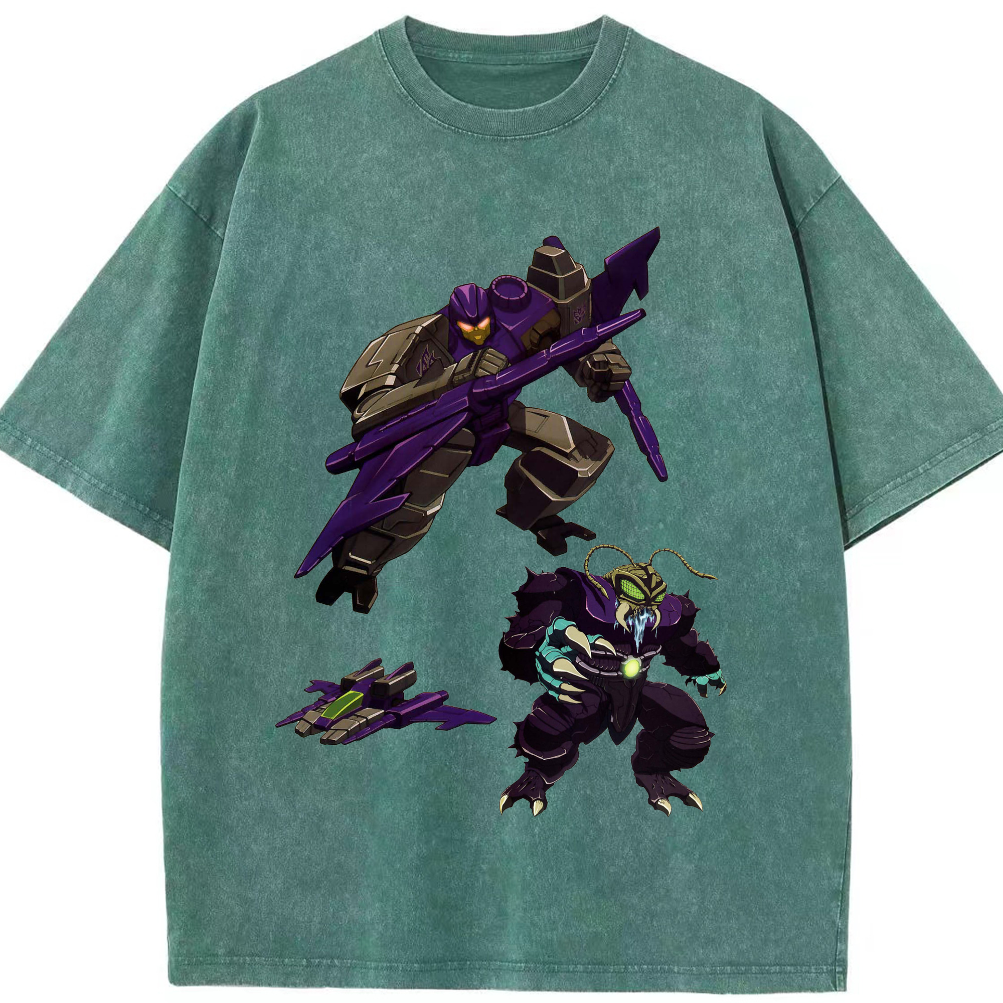（画像用）  綿100% ヴィンテージ風 半袖Tシャツ（フロントプリント）